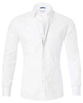Long Sleeve Zipper Shirt With Button Design Fashion Lapel Tops For Mens Clothing - Luxovo.cc