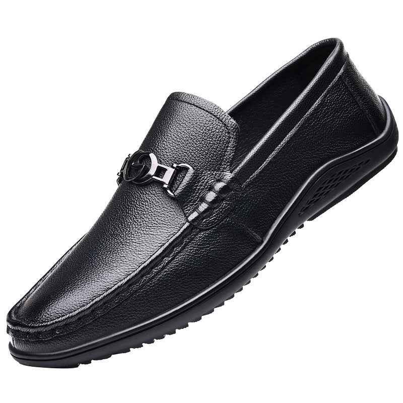 Fashion Casual Shoes Men Leather Feet - Luxovo.cc