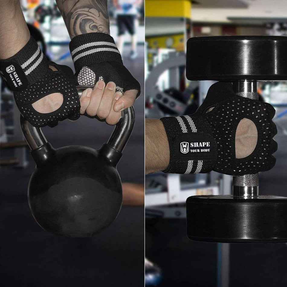 Fitness Gloves Weightlifting For Men And Women Half Finger Sports Anti-slip - Luxovo.cc