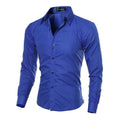 Men's Casual Shirts New Style Men's Long-sleeved Shirts - Luxovo.cc