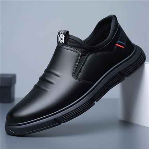 Men Shoes Black White Flats Walking Shoes - Luxovo.cc