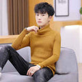 Slim-fit Sweater Men High Neck Bottoming T-shirt Sweater Men - Luxovo.cc