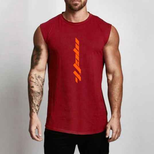 Gym Sleeveless Shirt Cotton Tank Top for Men Sportswear Vest - Luxovo.cc