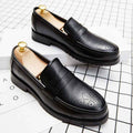 British business men's formal leather shoes - Luxovo.cc