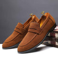 Lazy Shoes Nubuck Leather Men Casual - Luxovo.cc