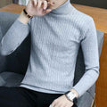 Slim-fit Sweater Men High Neck Bottoming T-shirt Sweater Men - Luxovo.cc