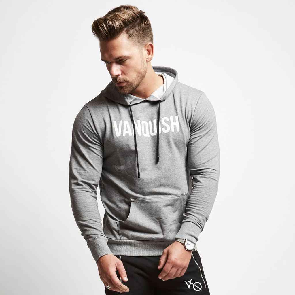 Pullover Hooded Sweater Fitness Men - Luxovo.cc