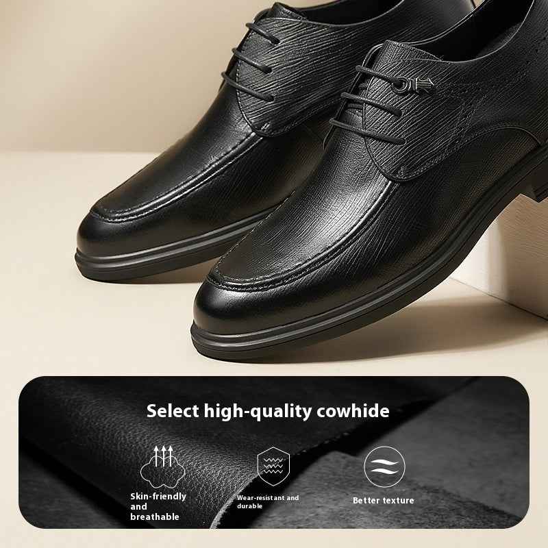 Increased By Fashion British Soft Leather Shoes Business Formal Wear Men - Luxovo.cc