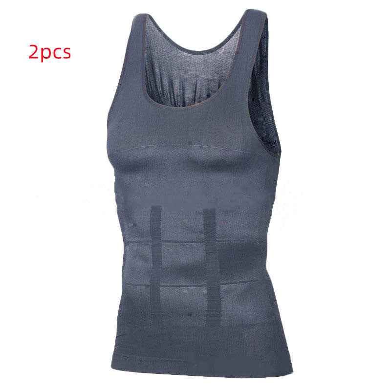 Men Body Tummy Shaper Vest - Luxovo.cc