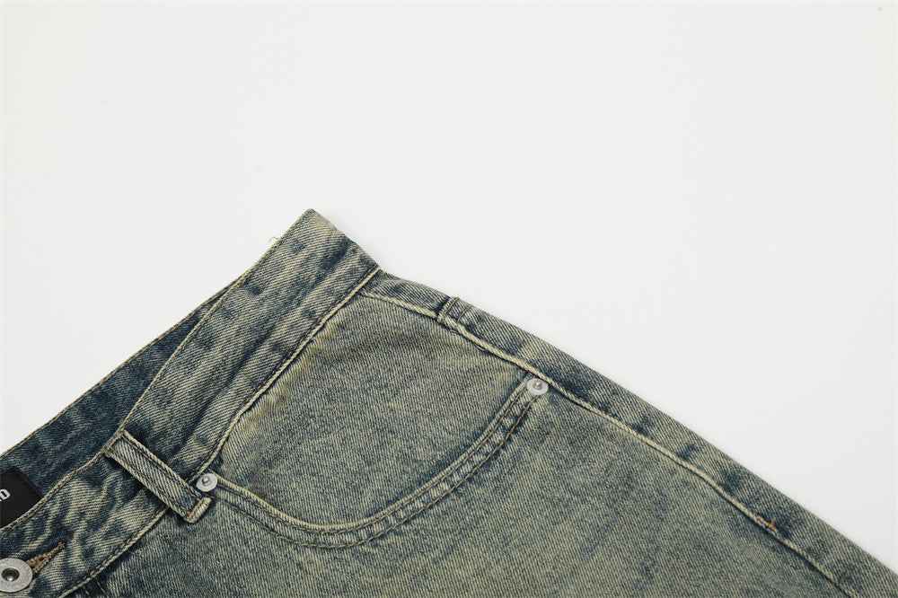 Fashion Washed And Worn Jeans Men