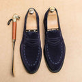 Pointed Casual Shoes British Suede Men - Luxovo.cc