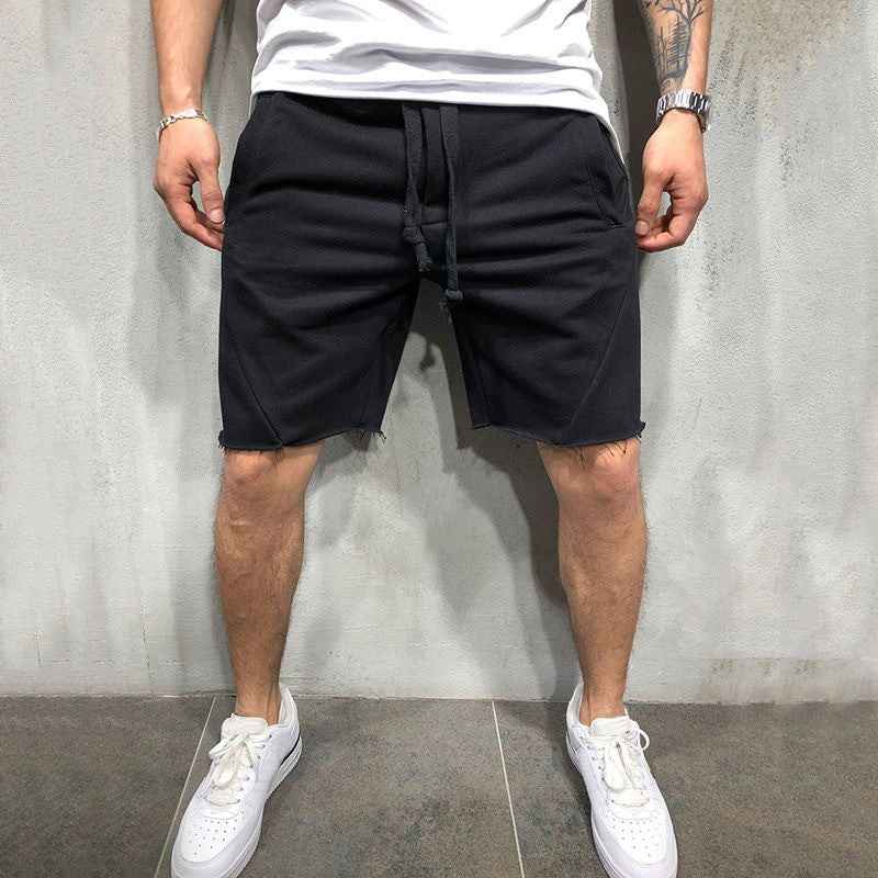 summer mens gym sports sport grey shorts for men - Luxovo.cc