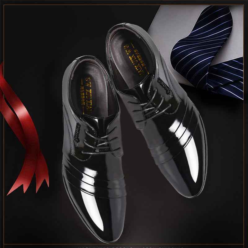 Men's casual business formal leather shoes - Luxovo.cc