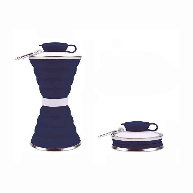 500ML Silicone Water Bottle Cup Foldable Leak Proof Portable Sports Travel Water Bottles For Outdoor Travel Gym Hiking Reuseable Kitchen Gadgets - Luxovo.cc