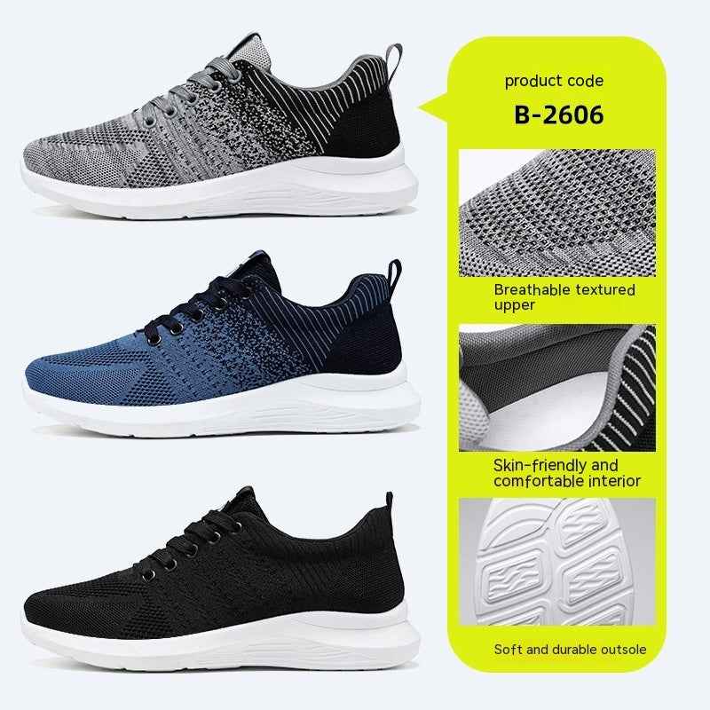Men's Shoes Korean Casual Breathable Shoes Running Shoes Trendy Sneakers Men - Luxovo.cc
