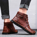 Leather shoes leather men casual shoes - Luxovo.cc