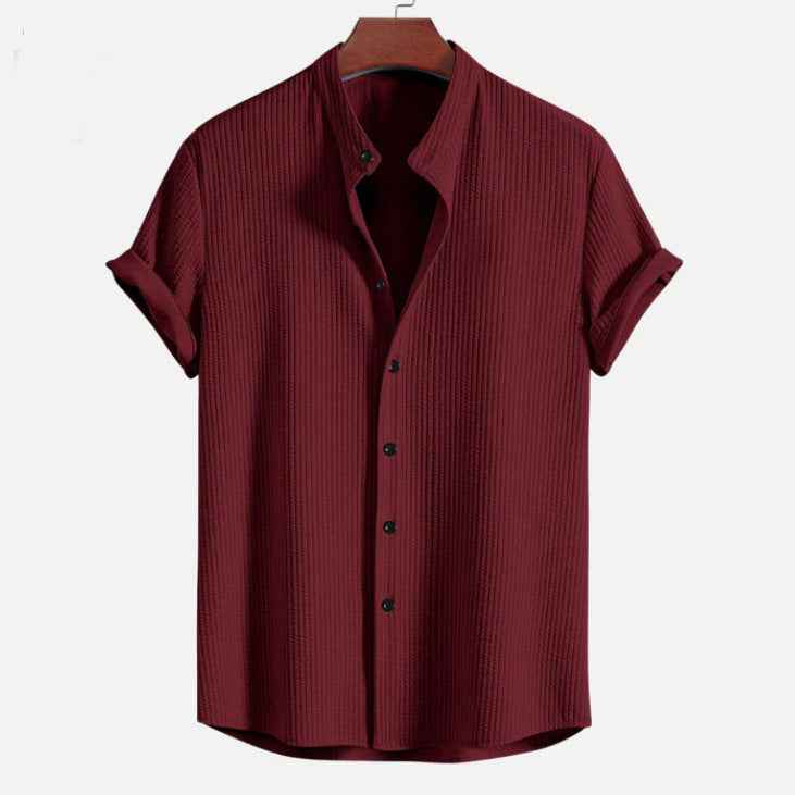 Short Sleeve Loose Shirt Top Summer Mens Clothing - Luxovo.cc