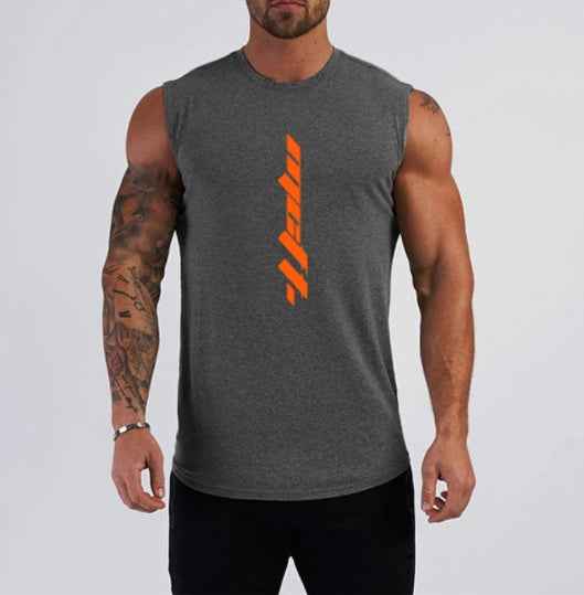 Gym Sleeveless Shirt Cotton Tank Top for Men Sportswear Vest - Luxovo.cc