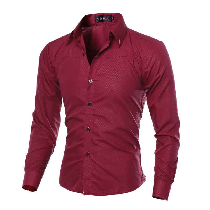 Men's Casual Shirts New Style Men's Long-sleeved Shirts - Luxovo.cc