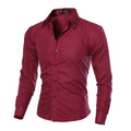 Men's Casual Shirts New Style Men's Long-sleeved Shirts - Luxovo.cc