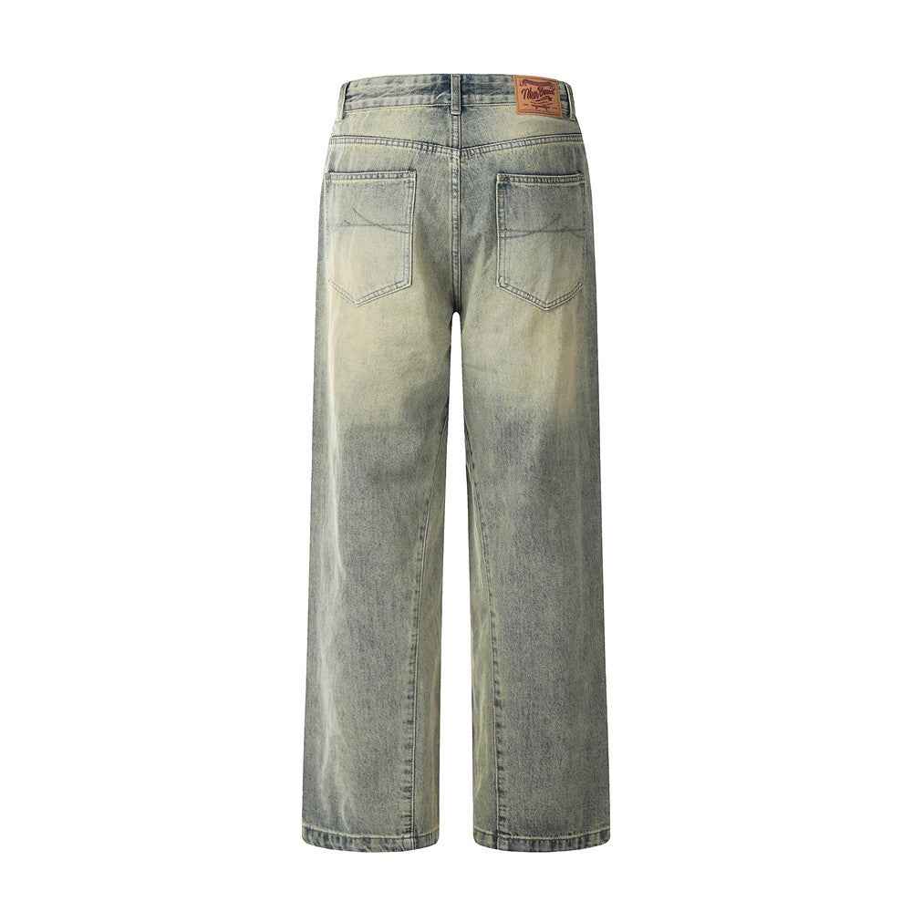 Fashion Washed And Worn Jeans Men