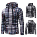 Hooded Men Striped Sweater Slim Fit - Luxovo.cc