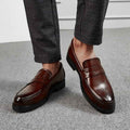 British business men's formal leather shoes - Luxovo.cc