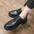 Fashion Business Brogue Leather Shoes Men - Luxovo.cc