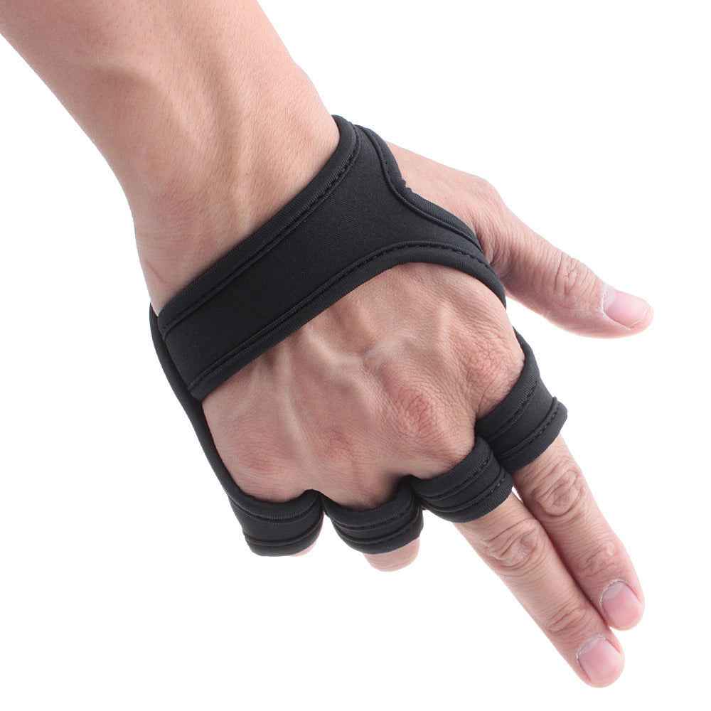 Fitness weightlifting anti-skid riding hard pull half finger gloves - Luxovo.cc