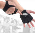 Black Breathable Weightlifting Sports Gym Half Finger Protector Gloves - Luxovo.cc