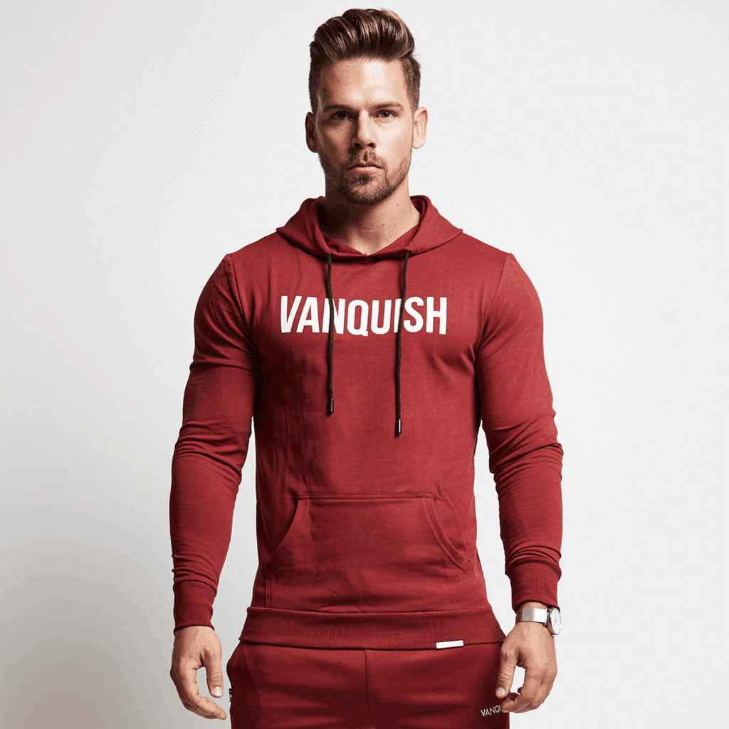 Pullover Hooded Sweater Fitness Men - Luxovo.cc