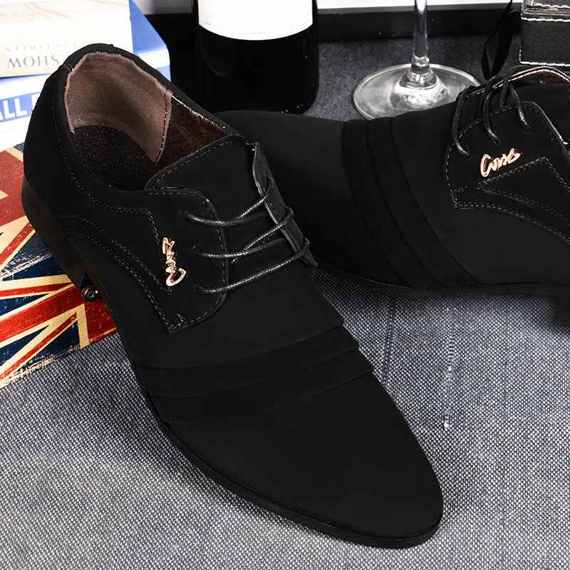 Men's casual business formal leather shoes - Luxovo.cc