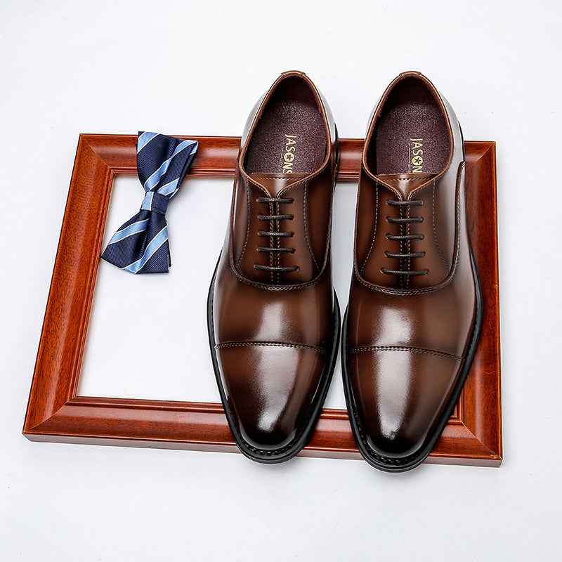 Men's Formal Leather Shoes Men's Business - Luxovo.cc