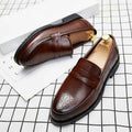 British business men's formal leather shoes - Luxovo.cc