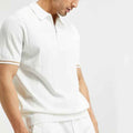 Fashion Short-sleeved Polo Shirt Summer Lapel Zipper T-shirt Tops Mens Clothing - Luxovo.cc