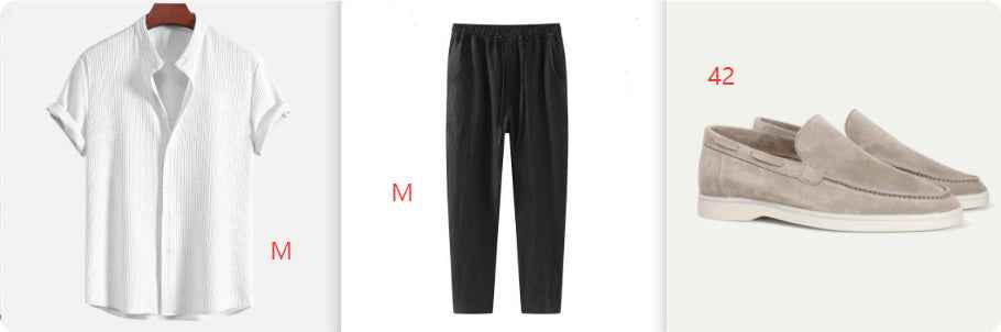 Short Sleeve Loose Shirt Top Summer Mens Clothing - Luxovo.cc