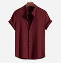 Short Sleeve Loose Shirt Top Summer Mens Clothing - Luxovo.cc