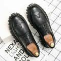 Fashion Business Brogue Leather Shoes Men - Luxovo.cc