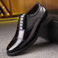 Black Business Formal Men's Leather Shoes - Luxovo.cc