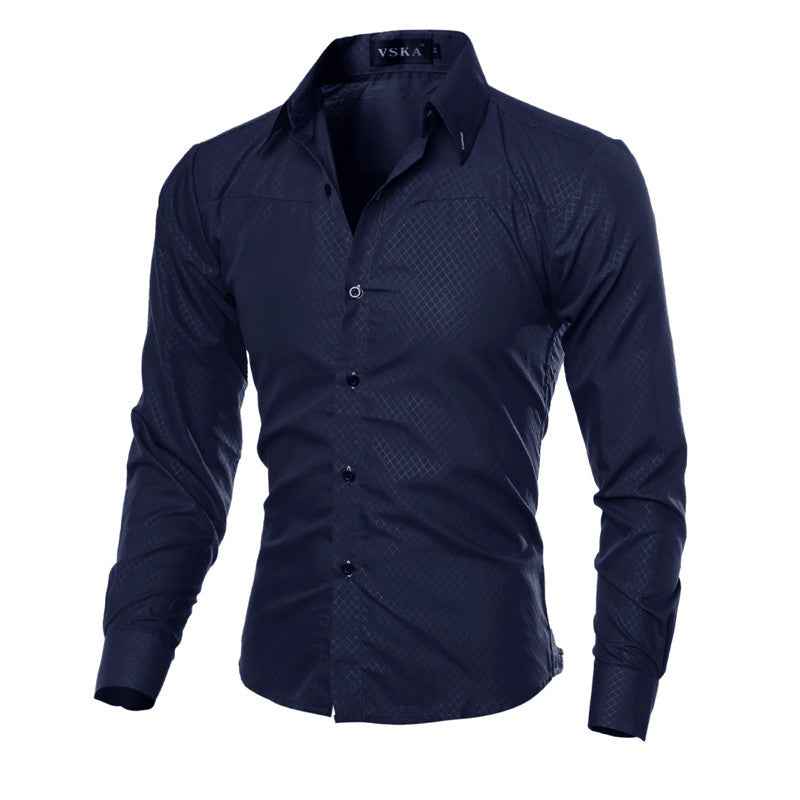 Men's Casual Shirts New Style Men's Long-sleeved Shirts - Luxovo.cc