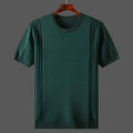 Men's Knitted Round Neck Short Sleeve T-shirt