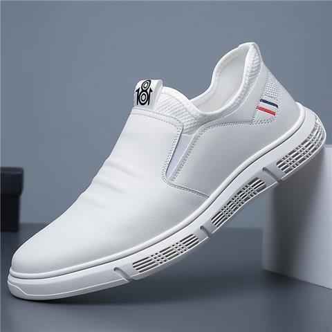 Men Shoes Black White Flats Walking Shoes - Luxovo.cc