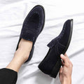 Pointed Casual Shoes British Suede Men - Luxovo.cc