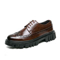 Fashion Business Brogue Leather Shoes Men - Luxovo.cc