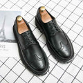 Fashion Business Brogue Leather Shoes Men - Luxovo.cc