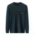 Men Round Neck Fashion Pullover Sweater - Luxovo.cc