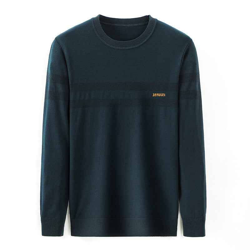 Men Round Neck Fashion Pullover Sweater - Luxovo.cc