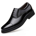 Black Business Formal Men's Leather Shoes - Luxovo.cc