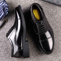 Black Business Formal Men's Leather Shoes - Luxovo.cc