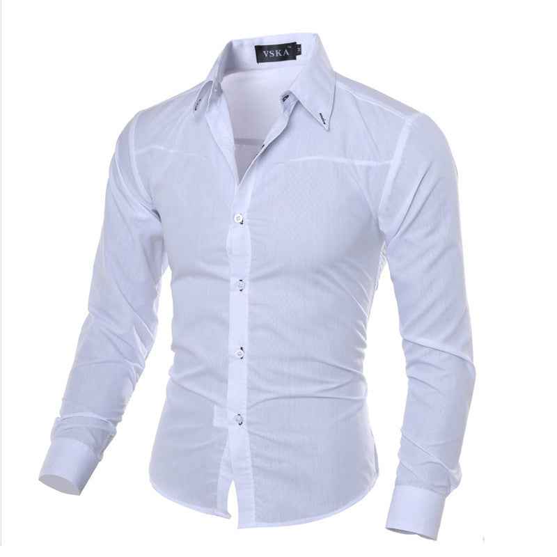 Men's Casual Shirts New Style Men's Long-sleeved Shirts - Luxovo.cc
